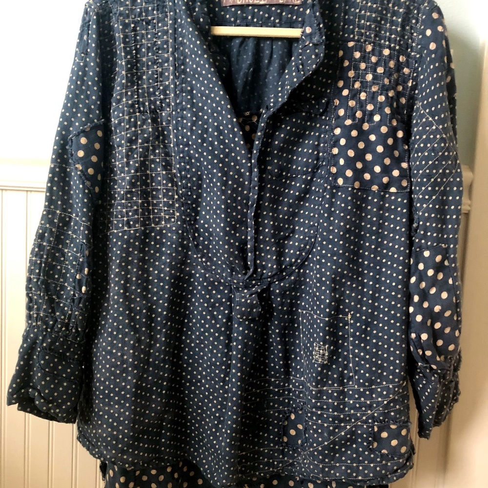 Magnolia Pearl - Blue/White Dot Shirt